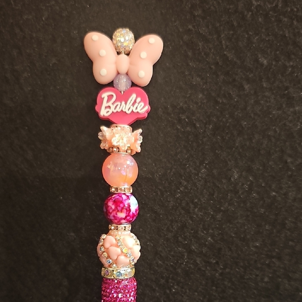 Beaded Pen Pink Rhinestone Glam Pen - Picture 3 of 5